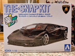 Aoshima 1/32TH The Snap Kit Lamborghini Countach LPI 800-4 Black Model Kit New