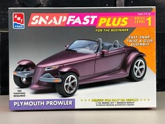 OPEN BOX AMT ERTL Snap Fast Plus Skill Level 1 PLYMOUTH PROWLER 1/25 Model Kit