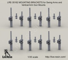 Live Resin LRE35162 1/35 Swing Arms &Vertical Arm Gun Mounts Mounting Brackets