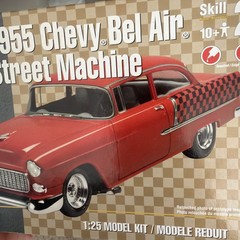AMT ERTL 1955 Chevy Bel Air Street Machine 1:25 Scale Open Box Sealed Parts