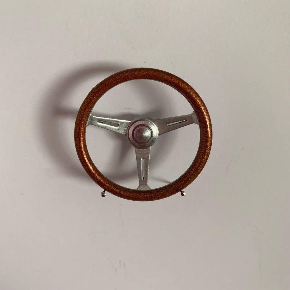 1:8 Two Piece 3d Printed 3 Spoke Steering Wheels. Unpainted Version For Sale.