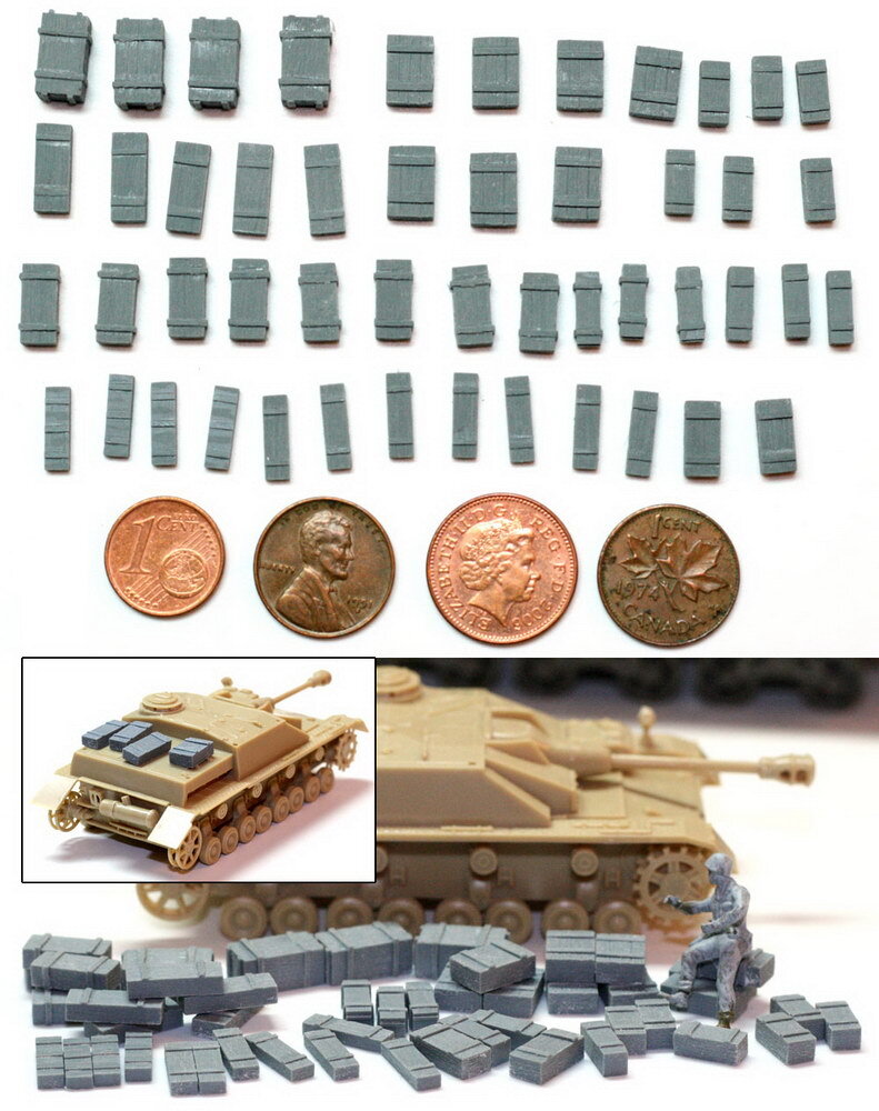 Value Gear 1/72 Universal Wooden Crates Set #1 (49 pieces)