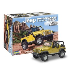 Revell Jeep Wrangler Rubicon Plastic Car Kit Unassembled Yellow/Black/Gray 12+