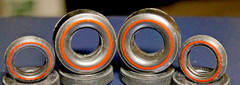 (2 ) DRAGSTER WIDE( “RED RING SUPER SLICKS & 2 MATCHING FRONT 1/25 SCALE