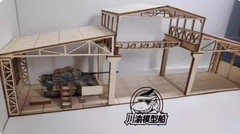 1/72 Tank Armored Vehicle Factory Garage Workshop DIY Kit