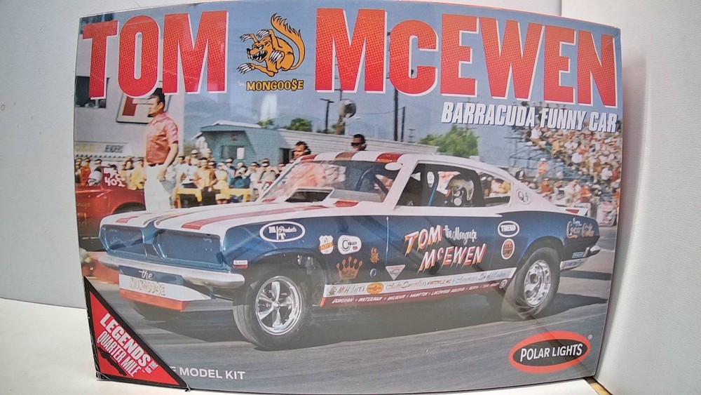 Polar Lights #953 Tom “Mongoose” McEwen Barracuda Funny Car Kit 1/25 – sealed