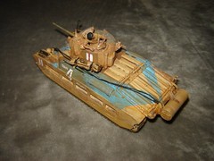 Built 4 Defiance Tank w/Driver 6-3/4 inches long Well Built & Painted Excellent