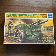 In Box Italeri 105MM Howitzer M101 Cannon 1:35 Unassembled In plastic, Vintage