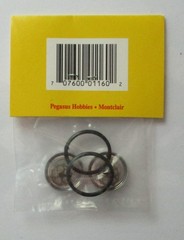 Pegasus 1160 Dragster Front Wheels Rims Tires (Set of 2) Model Car Accessory