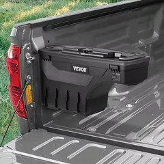 28 In. ABS Truck Bed Storage Box 6.6 Gal. Driver Side Truck Tool Box with Passwo