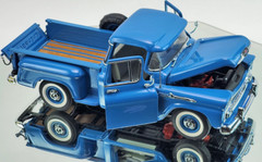 57 Chevy 1957 Pickup Truck Built Vintage Classic Race Car Metal Model 55 1955