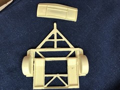 Resin Car Dolly/Trailer with Hitch Parts