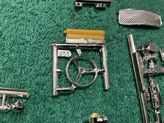 1 25 scale model parts 1940 Willys Coupe/ Pickup Steering Wheel, Header Lot Only