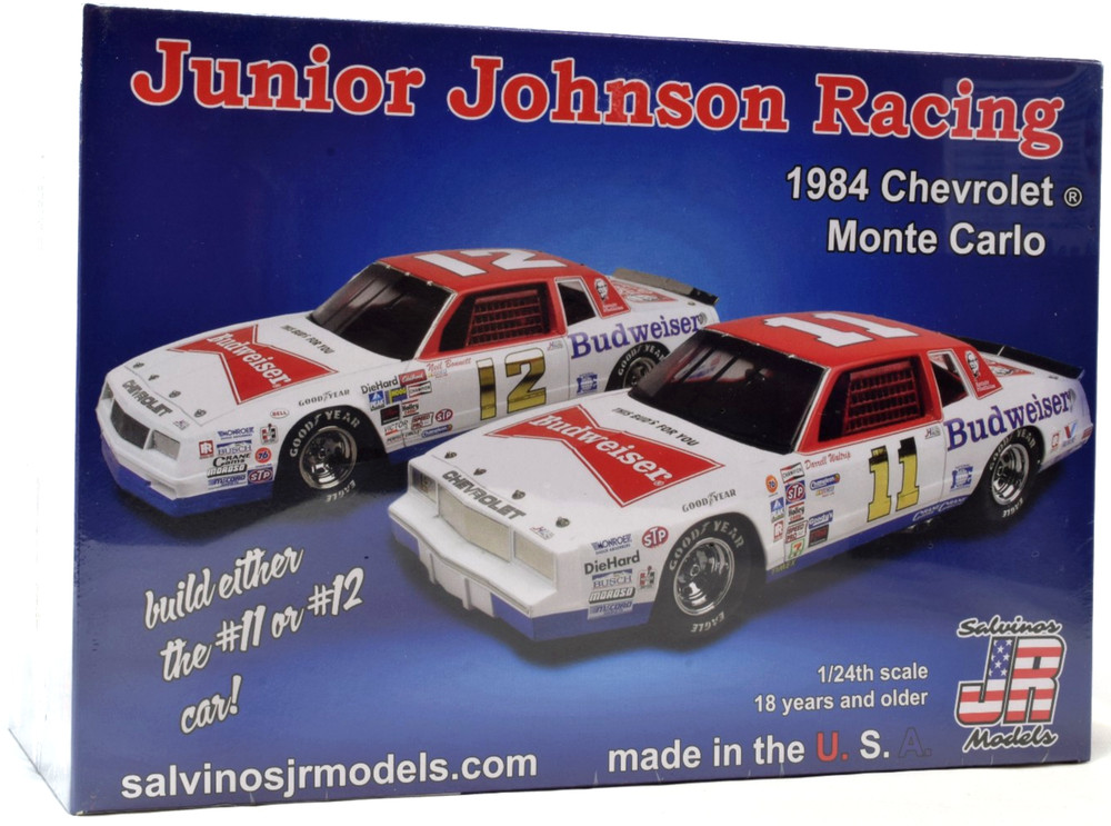 Salvinos JR Models “Budweiser” JJ Racing 1984 Chevy Monte Carlo 1/24 Model Kit