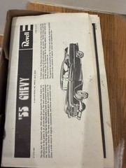 Vintage Revell 55 Chevy Model Kit 1/25 Scale H-1374 , ASIS w/original box