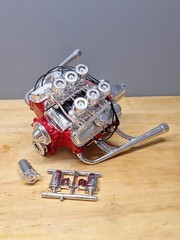 Vintage Monogram Pontiac V8 1/8 Scale Engine Big Deuce Wired Complete