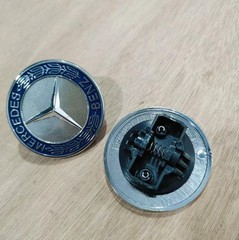 Front Hood Mounted Star Logo Badge Emblem Ornament for Mercedes- C E S AMG 57mm