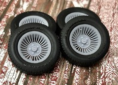 1/24 Scale: 15-inch “1979 Camaro Turbine” Resin model car wheels/tires, 1/25