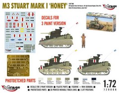 MIRAGE HOBBY 720006 1:72 M3 STUART Mk I ‘HONEY’ Light Tank [MODEL KIT]