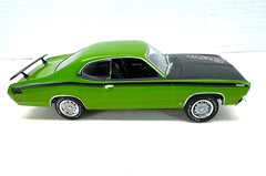 AMT ProShop 1971 Plymouth Duster 340 1/25 Pro Built Model Car Green
