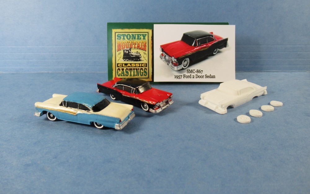 New! SMC-867 1957 Ford Fairlane Sedan 2 Door HO-1/87 Scale White Resin Kit