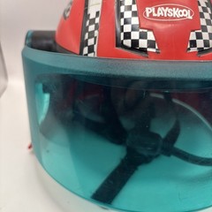 2008 Playskool Helmet Heroes Racers Hasbro Red Race Car Driver #12 TESTED WORKS!