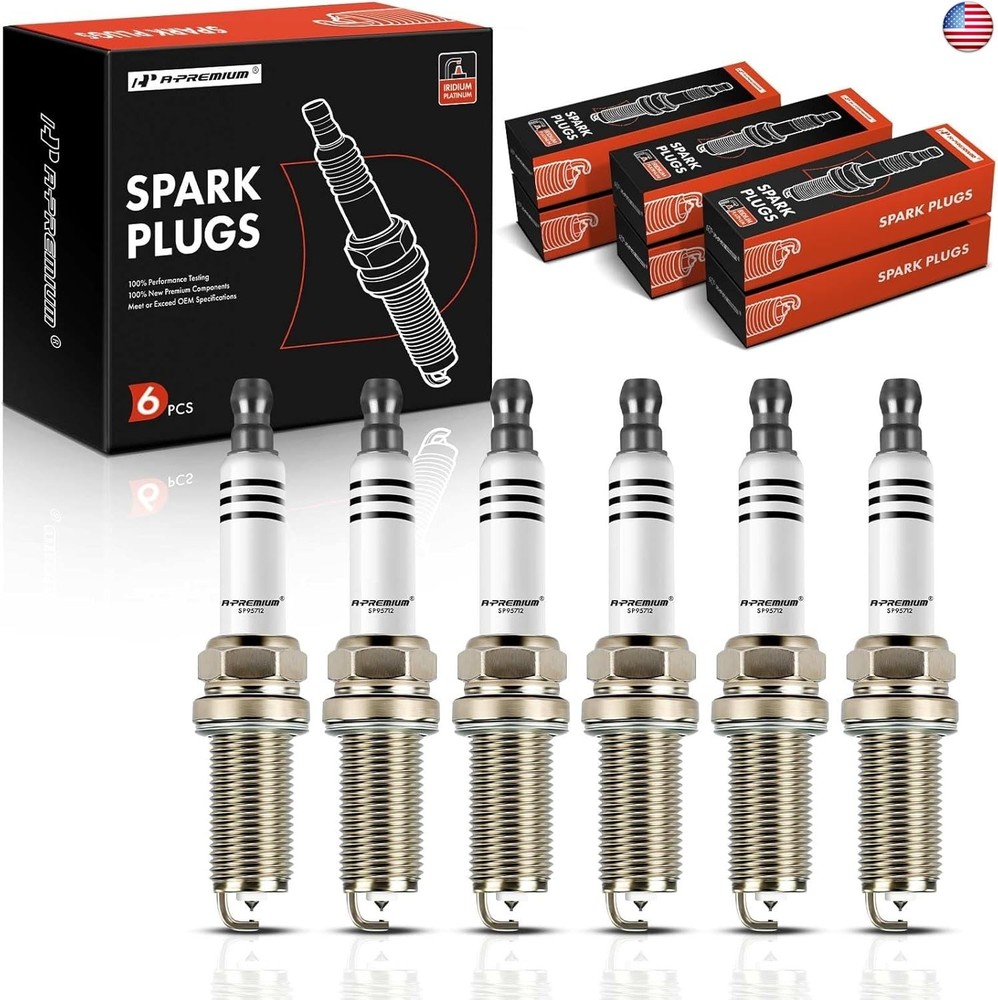 A-Premium Iridium Platinum Spark Plugs Compatible with BMW 323i 2010-2011, 328i