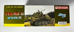 Dragon #6553 1/35 Scale Sd.Kfz. 7/2 3.7cm FlaK 43 w/PE – From 2014, Parts Sealed