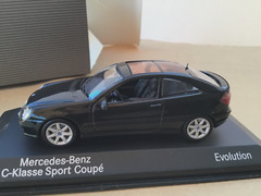1/43 MINICHAMPS Mercedes Benz , C class coupe, sport,met. Black, mint+++!