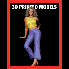 People Sitting and Leaning on Model Cars Resin 3d print Set of 3 Figures