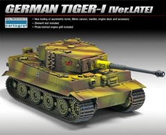 Academy 1/35 Tiger I Late Version 13314 WWII German Heavy Tank Model Kit Sealed