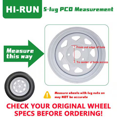 Radial Trailer Tire Assembly, ST175/80R13 6PR on 13X4.5 5LUG Black Modular Wheel