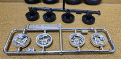 1969 Dodge Charger Turbo Thrust Wheels, Tires & Slicks MPC 1:25 Model PARTS