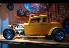 1/8 scale resin american graffiti bobbed rear fenders Lindberg Monogram Revell