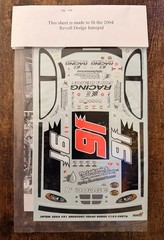 1/24 JWTBM 2004 BILL ELLIOTT #91 UAW DODGE VEGAS/LEUKEMIA BUD SHOOTOUT DECAL