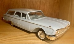Vintage 1960 Hubley Light Blue Ford Station Wagon Dealer Promo Authentic Scale