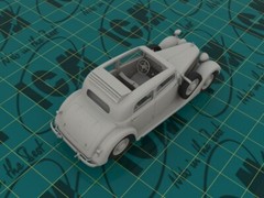 Typ 320 (W142) Saloon with German Staff Personnel (Plastic model) 1/35 ICM 35539