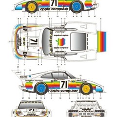 S.K. Decals SK24106 Dick Barbour Racing Porsche 935 K3 Le Mans 1980 #71 Decals