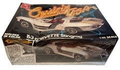 Sealed AMT ’63 Corvette Stingray Cruisin USA George Barris Model,2258 1:25 (B255