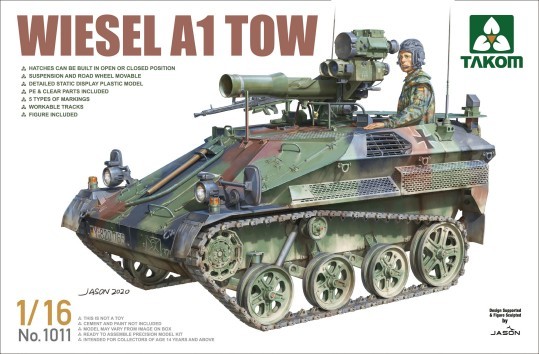 Takom 1011 1:16 Wiesel A1 Tow Armored Tracked Military Vehicle Model Kit