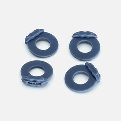 1/24 Resin 15 inch Mopar Steelie Wheels, Goodyear Polyglas Tires, and Brake Set