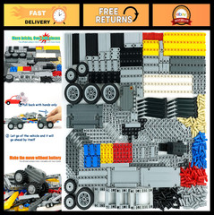 544PCS Engine Pullback Motor Kit, Technical Parts Set, Car Tire Axles & Connecto