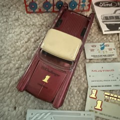 Vintage Model Car Junkyard Lot Of Parts And Pieces Decals Manuals Old Box READ
