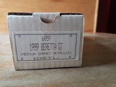 1989 CHEVY BERETTA GT MED GARNET PROMO ERTL CAR AMT NIB 6059 GENERAL MOTORS GM