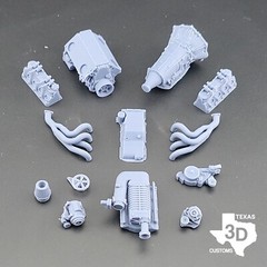LS3 Whipple Supercharged model engine resin 3D printed 1:24-1:8 scale