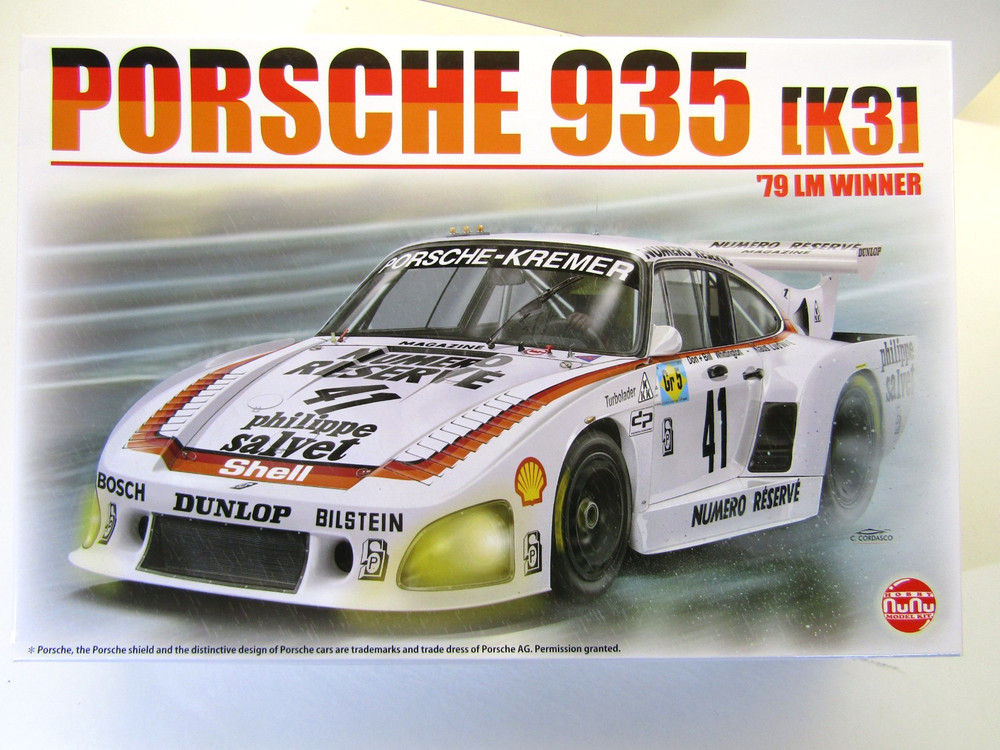 NuNu 1:24 Scale Kremer Porsche 935 (K3) 1979 Le Mans Winner model kit # PN24006