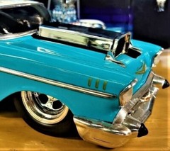 Chevy Drag Race Car Dragster Custom Built Metal Model Vintage 55 RARE 57 1955