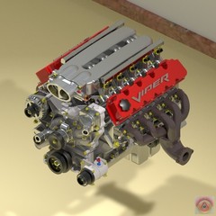 1:8-1:24 Scale V10 VIPER, 3D Resin Printed Kit with TREMEX T56 Transmission