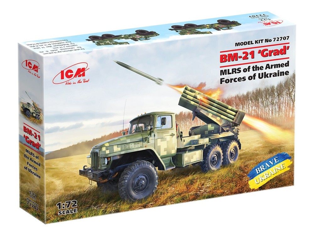 ICM 72707 – BM-21 ‘Grad’, MLRS of The Armed Forces of Ukraine – Scale 1:72