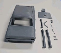 ABS-LIKE RESIN 3D PRINTED 1/25 1969 AMC HURST SC RAMBLER BODY AND RELATED PARTS